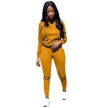 Load image into Gallery viewer, RAISEVERN New Pink Letter Print Tracksuit Women Casual Outfits 2 Two Piece Set Full Pants Suits Plus Size Clothing Autumn