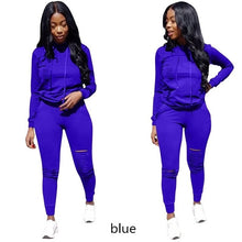Load image into Gallery viewer, RAISEVERN New Pink Letter Print Tracksuit Women Casual Outfits 2 Two Piece Set Full Pants Suits Plus Size Clothing Autumn