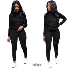 Load image into Gallery viewer, RAISEVERN New Pink Letter Print Tracksuit Women Casual Outfits 2 Two Piece Set Full Pants Suits Plus Size Clothing Autumn