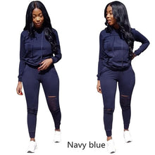 Load image into Gallery viewer, RAISEVERN New Pink Letter Print Tracksuit Women Casual Outfits 2 Two Piece Set Full Pants Suits Plus Size Clothing Autumn